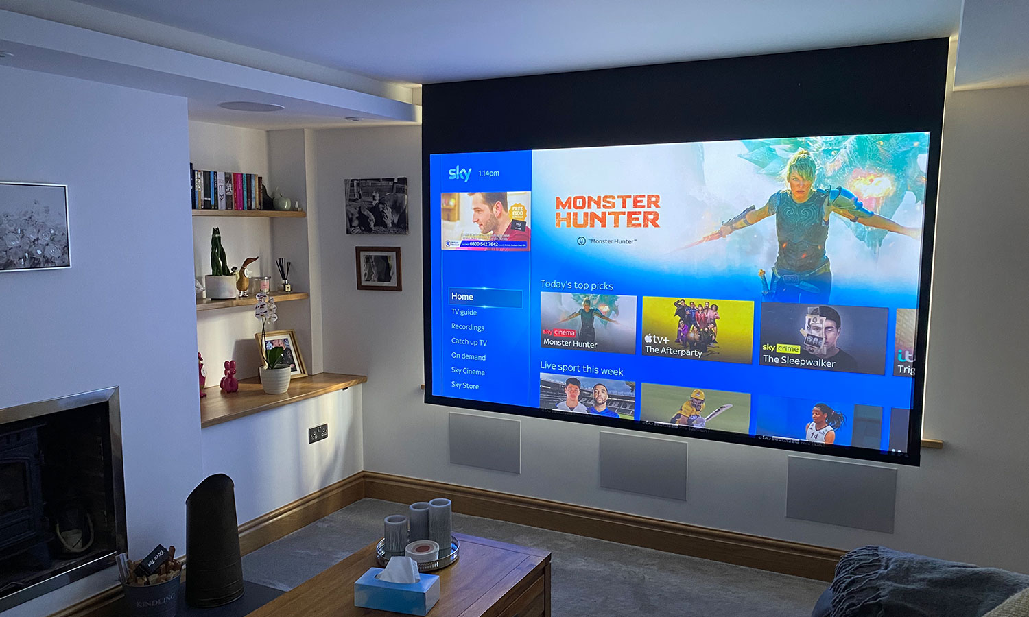 Home cinema in living room