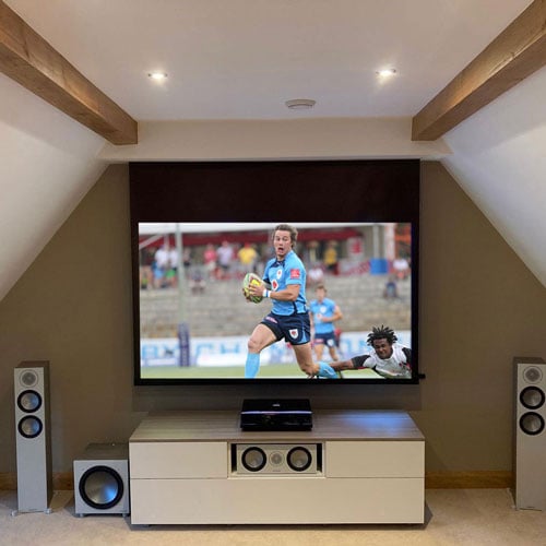 Loft conversion with projector screen