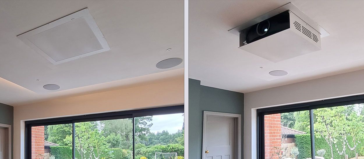 Hide Ceiling Mounted Projector Wires Shelly Lighting