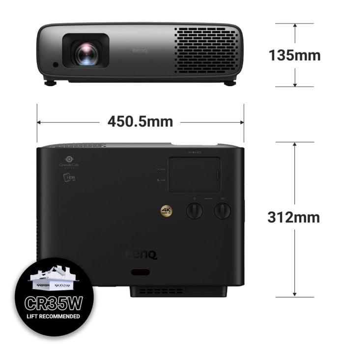 BenQ W4100i Projector Dimensions
