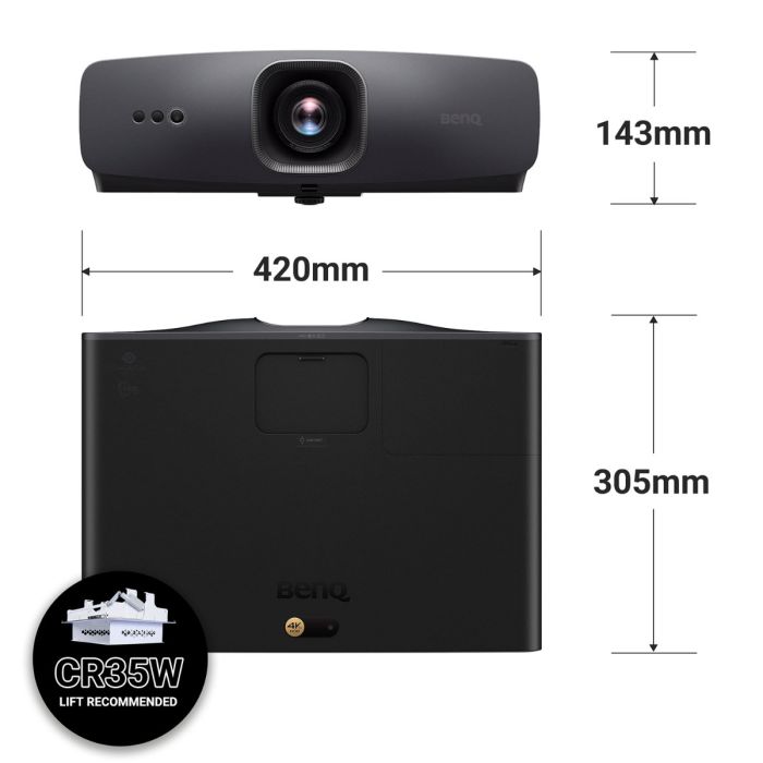 BenQ W2720i DLP Projector Dimensions