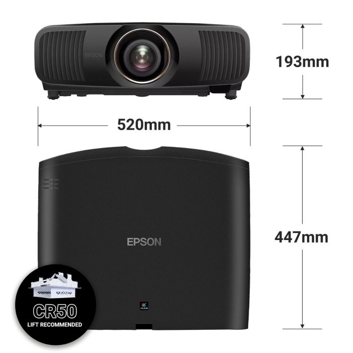 Epson EH-QB1000 4K Laser Projector dimensions