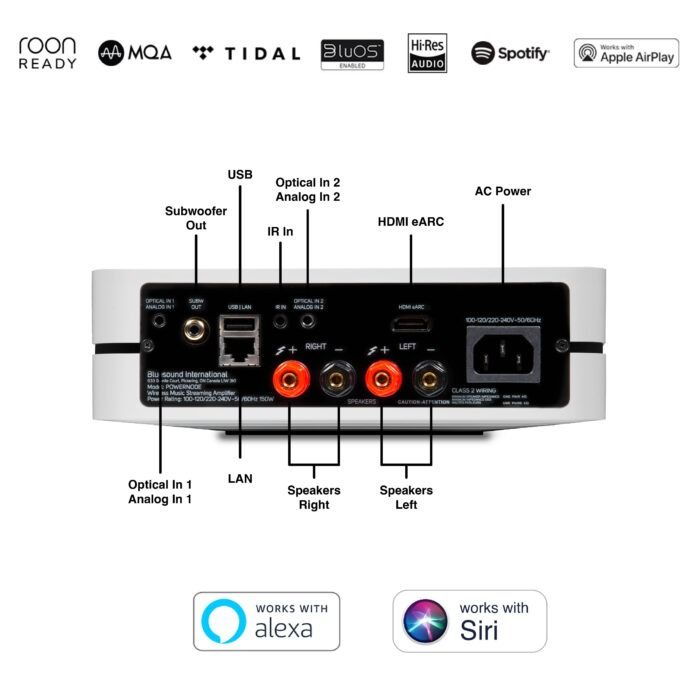 Bluesound Powernode Wireless Multi-Room Music Streaming Amplifier
