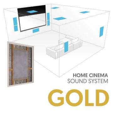 Gold invisible home cinema sound system