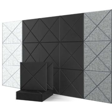 Pure Theatre Polyester Fibre Acoustic Tile | 400x400 Cross Design