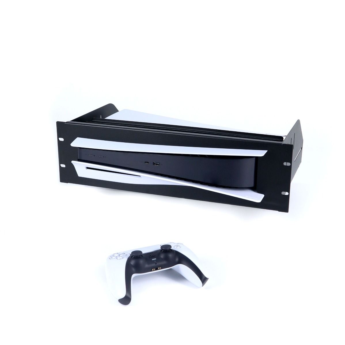 19 3U Black Rack Mount Shelf for Sony PlayStation PS5 Games Console
