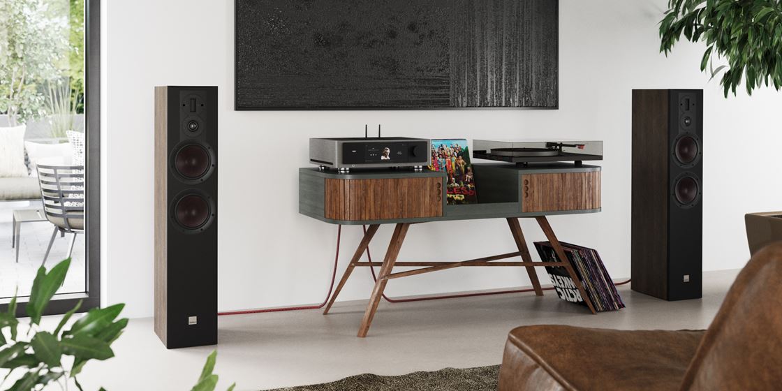 Dali Opticon 6 MK2 Floorstanding Speakers in an audio set up