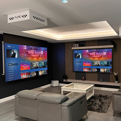 concealed home cinema demo room