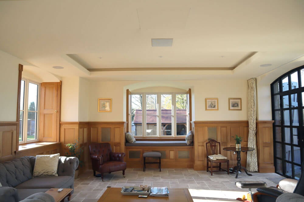 Period property with wood panelling and hidden home cinema