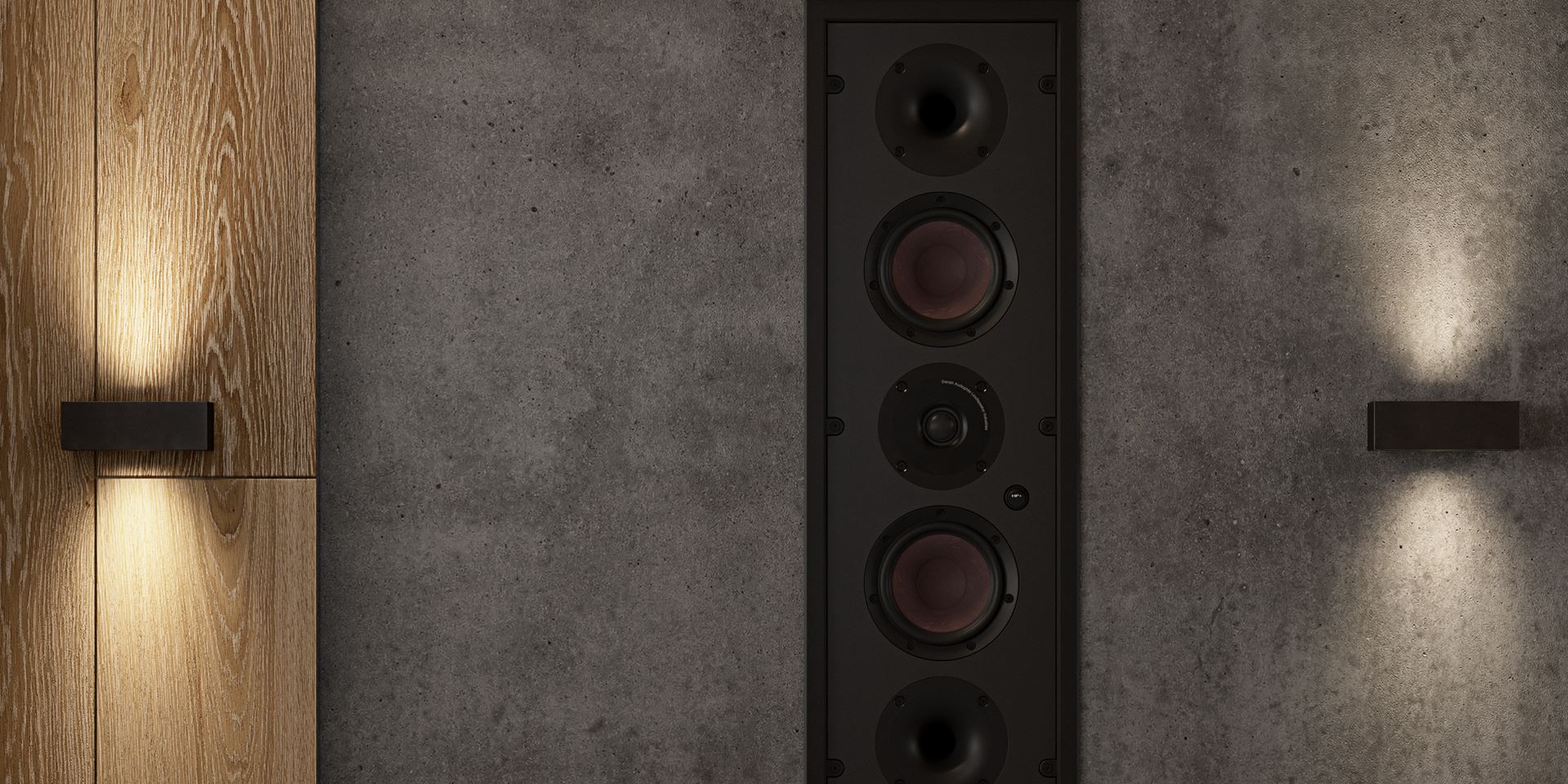 Close up of Dali Phantom M-25 speakers